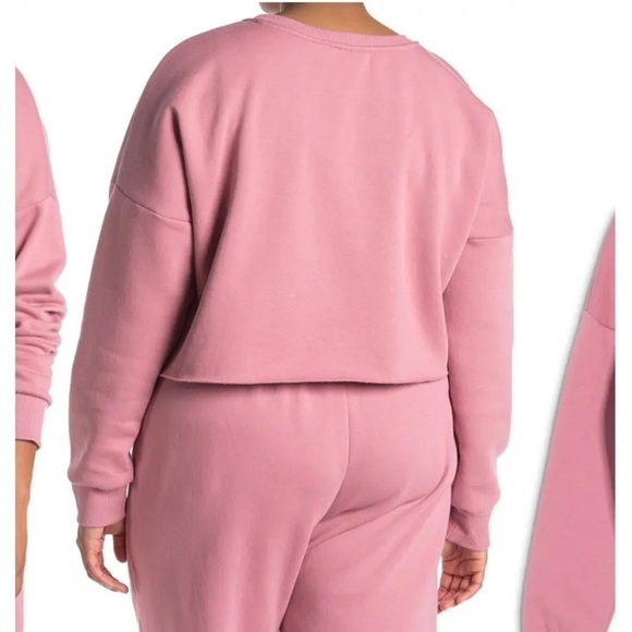 NWT Abound Pink London Tennis Cropped Sweatshirt - Picture 2 of 4